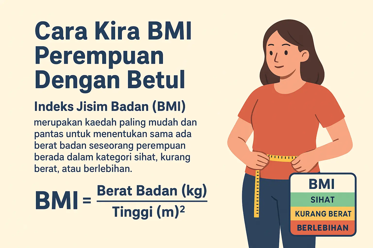 Kira BMI Perempuan Dengan Betul